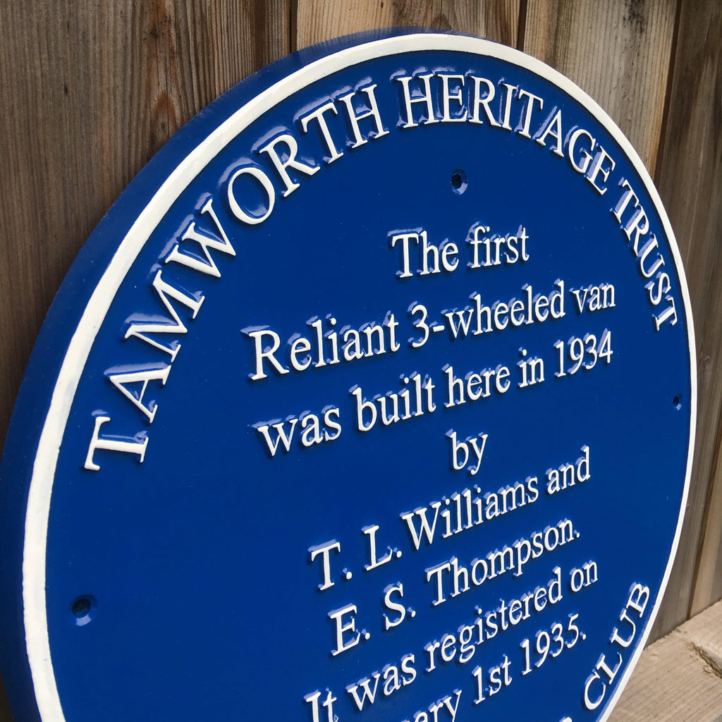 Tamworth Heritage Trust Blue Plaque-Blue Plaques-Signcast