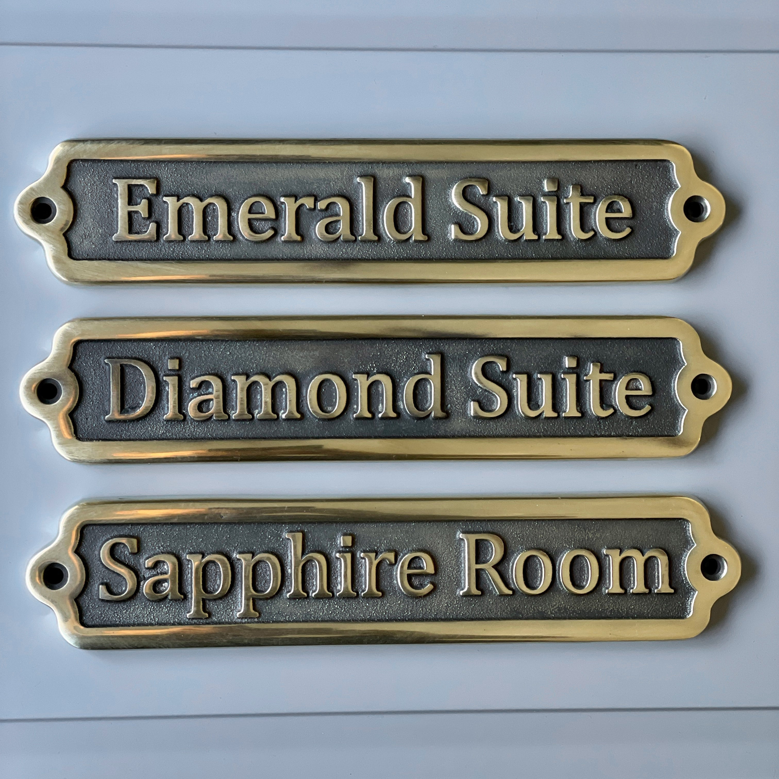 Solid Cast Brass Hotel Name Signs Signcast
