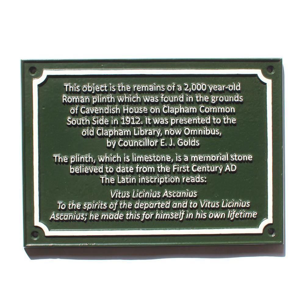 Cast Aluminium Historical Commemorative Garden Plaque-Historical Information Plaques-Signcast
