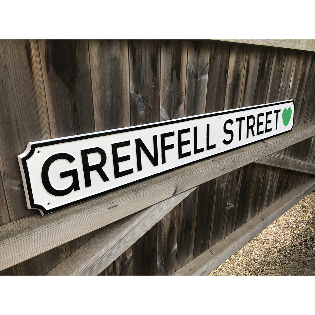 Cast Aluminium Traditional Grenfell Commemorative Street Sign-Cast Traditional Street Signs-Signcast