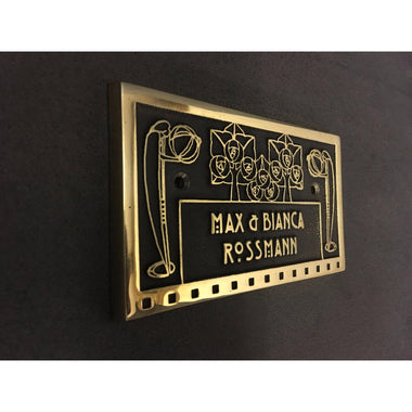 Cast Brass Name Plate-Custom made Cast House Signs-Signcast
