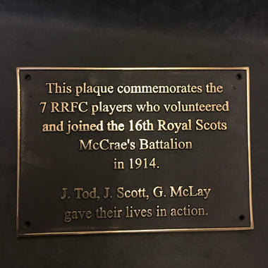 Cast Bronze Royal Scots Memorial Plaque-Cast Bronze Memorial Plaques-Signcast