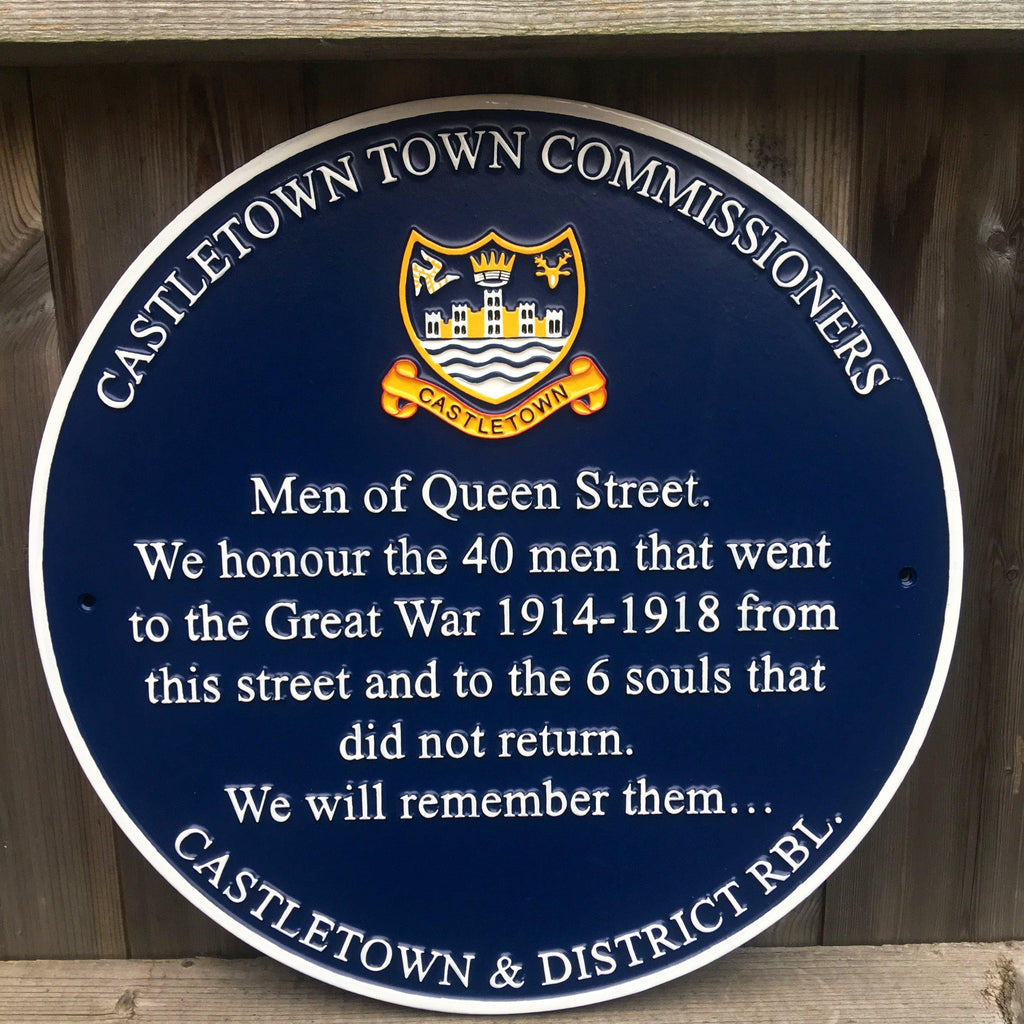 Castletown Town Commissioners Blue Plaque-Blue Plaques-Signcast