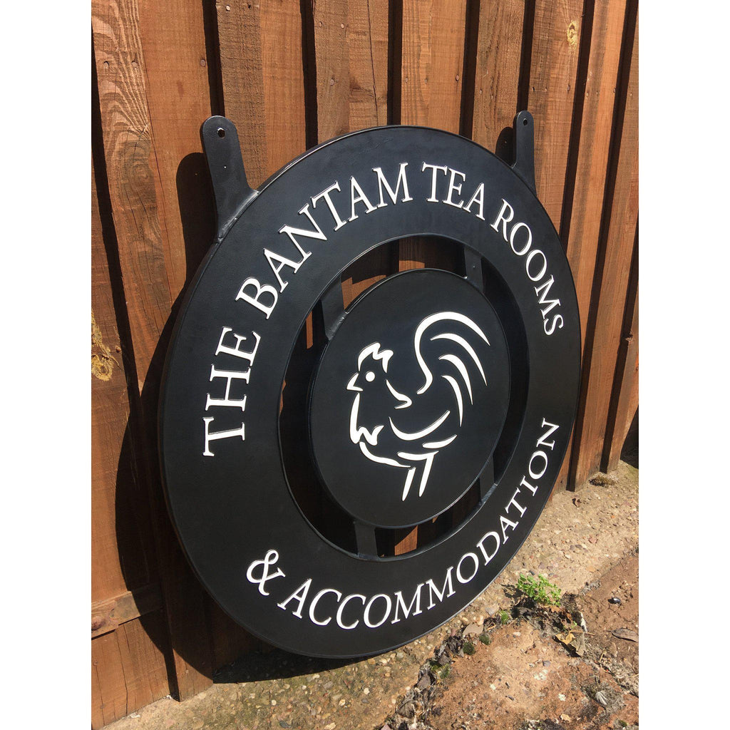 Double Sided Hanging Tea Rooms Sign-Business Signs-Signcast