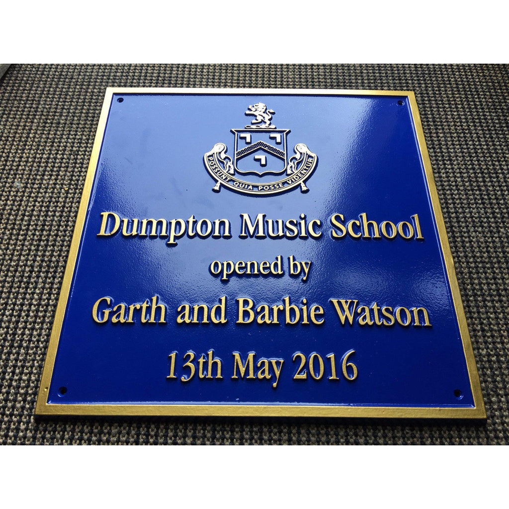 Dumpton Music School Plaque-Cast Aluminium Commemorative Plaques-Signcast