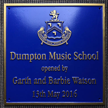 Dumpton Music School Plaque-Cast Aluminium Commemorative Plaques-Signcast