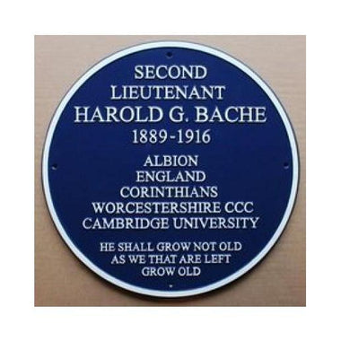 Harold G Bach Cast Round Blue Plaque 400mm-Blue Plaques-Signcast