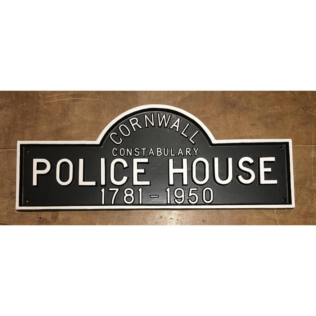 Old Police House Sign-Custom made Cast House Signs-Signcast