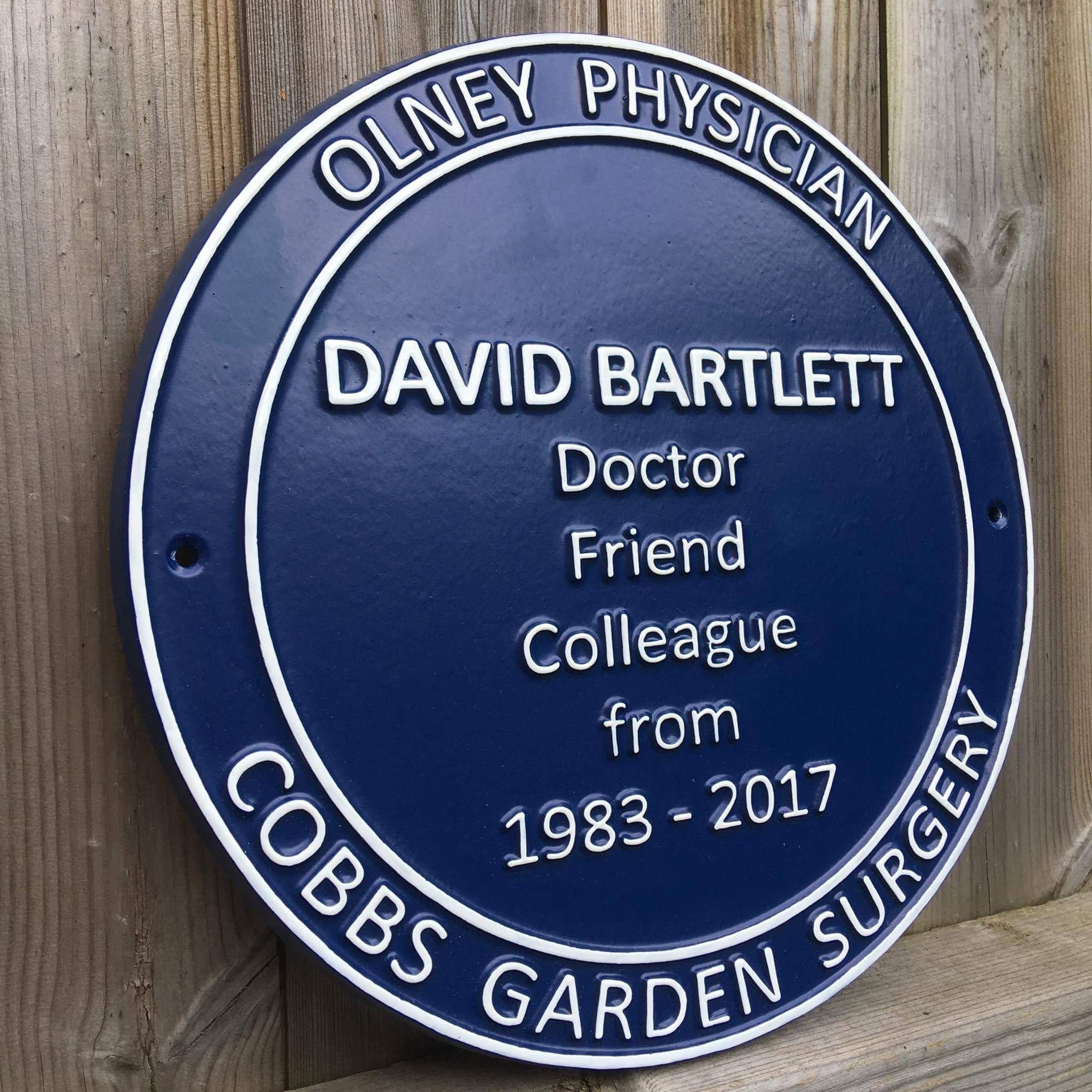 Personalised Blue Plaque Signcast