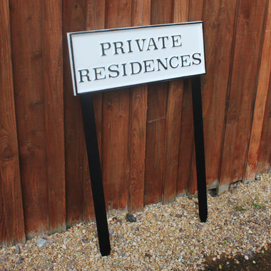 Private Residences Cast Aluminium Sign With Spikes-Custom made Cast House Signs-Signcast