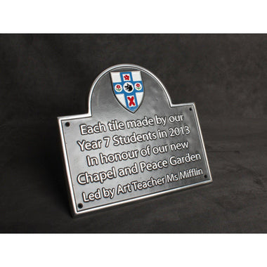 School Commemorative Plaque-Cast Aluminium Commemorative Plaques-Signcast
