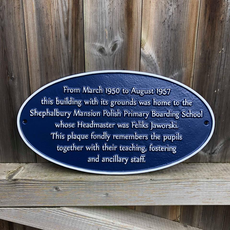Shephalbury Mansion Oval Blue Plaque-Historical Information Plaques-Signcast