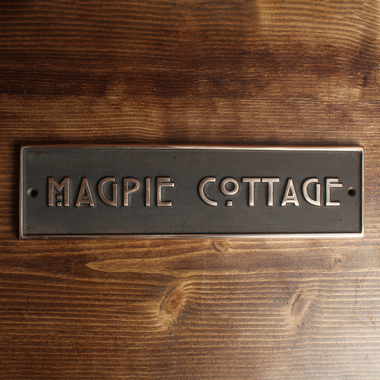Solid Bronze Custom House Sign-Custom made Cast House Signs-Signcast