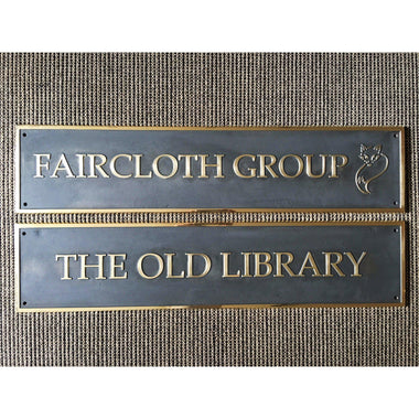 Solid Cast Brass Hotel Name Signs-Business Signs-Signcast
