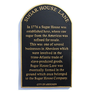 Sugar House Lane Cast Historical Plaque-Historical Information Plaques-Signcast