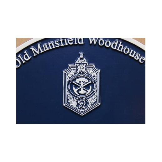 The Old Mansfield Woodhouse Society Cast Blue Plaque 300mm-Blue Plaques-Signcast